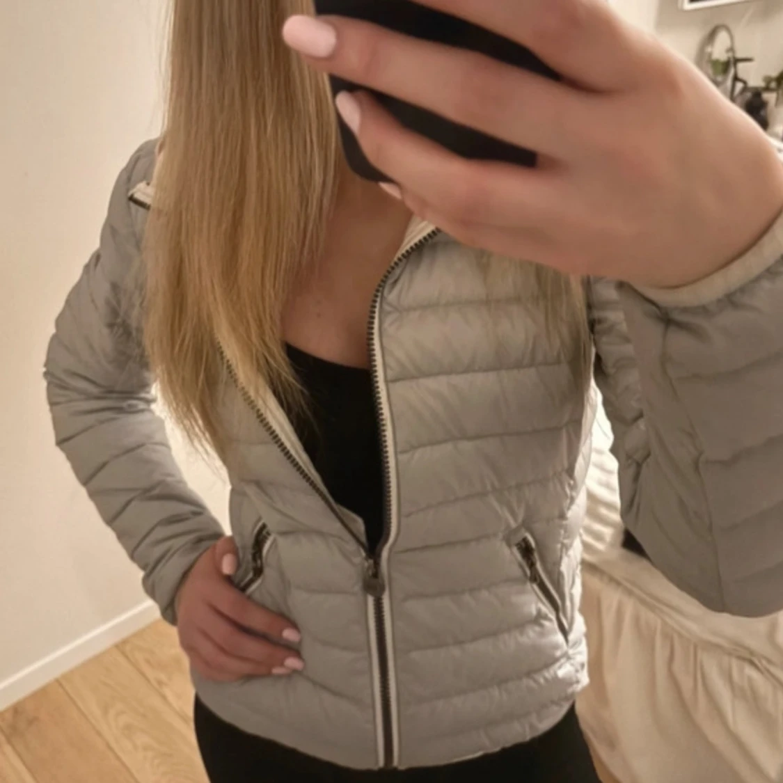 Ljusgrå/ljusblå dunjacka från Colmar - 3