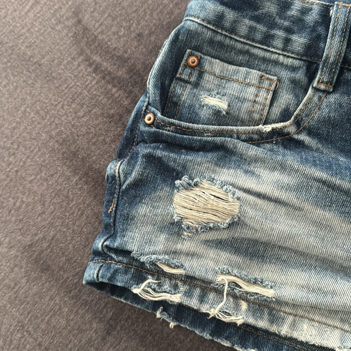 Blå jeansshorts från The Denim Collection - 3