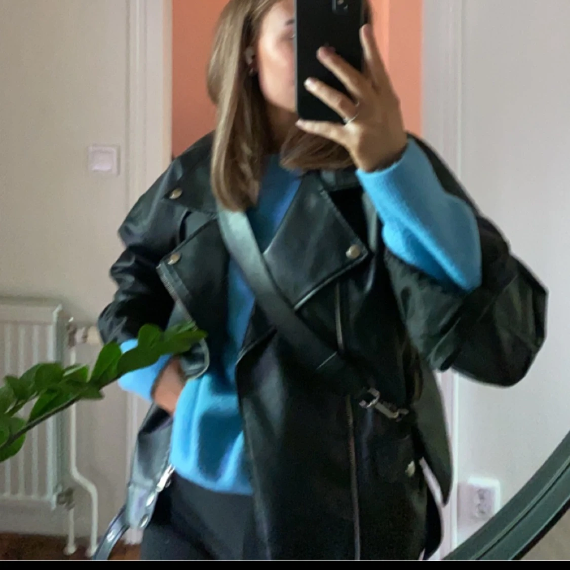 Blå stickad tröja från Zara