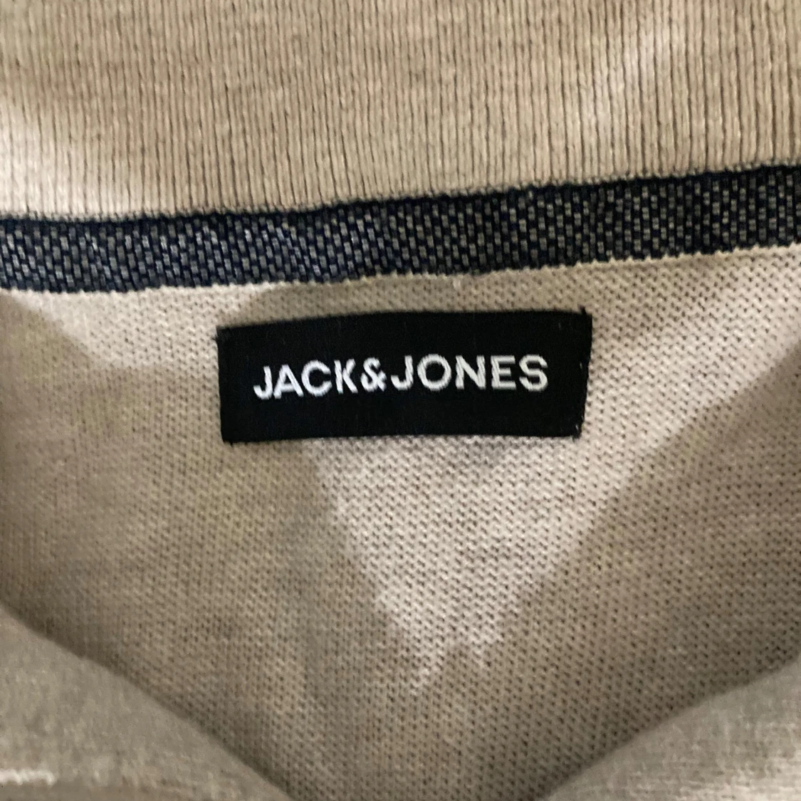 Beige stickad half zip från Jack & Jones - 1