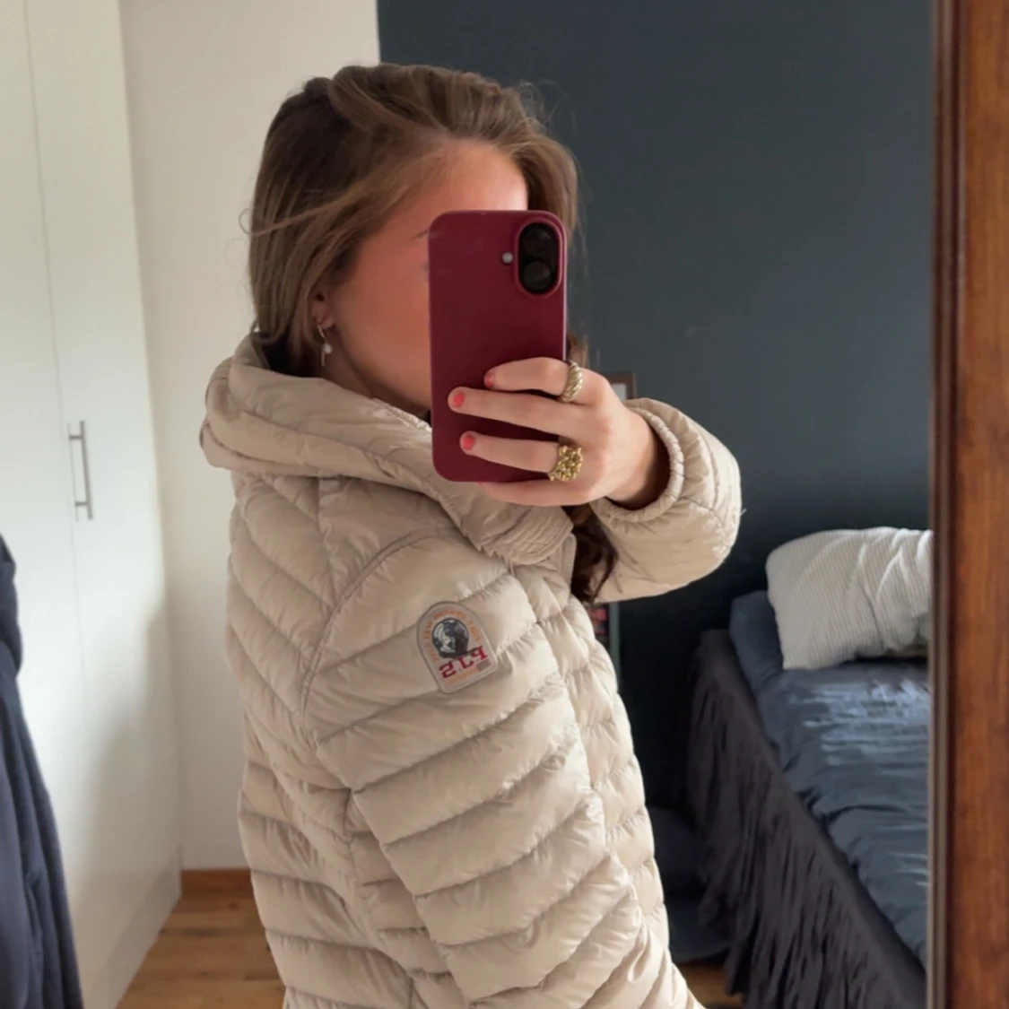 Beige pufferjacka Parajumpers S - 2