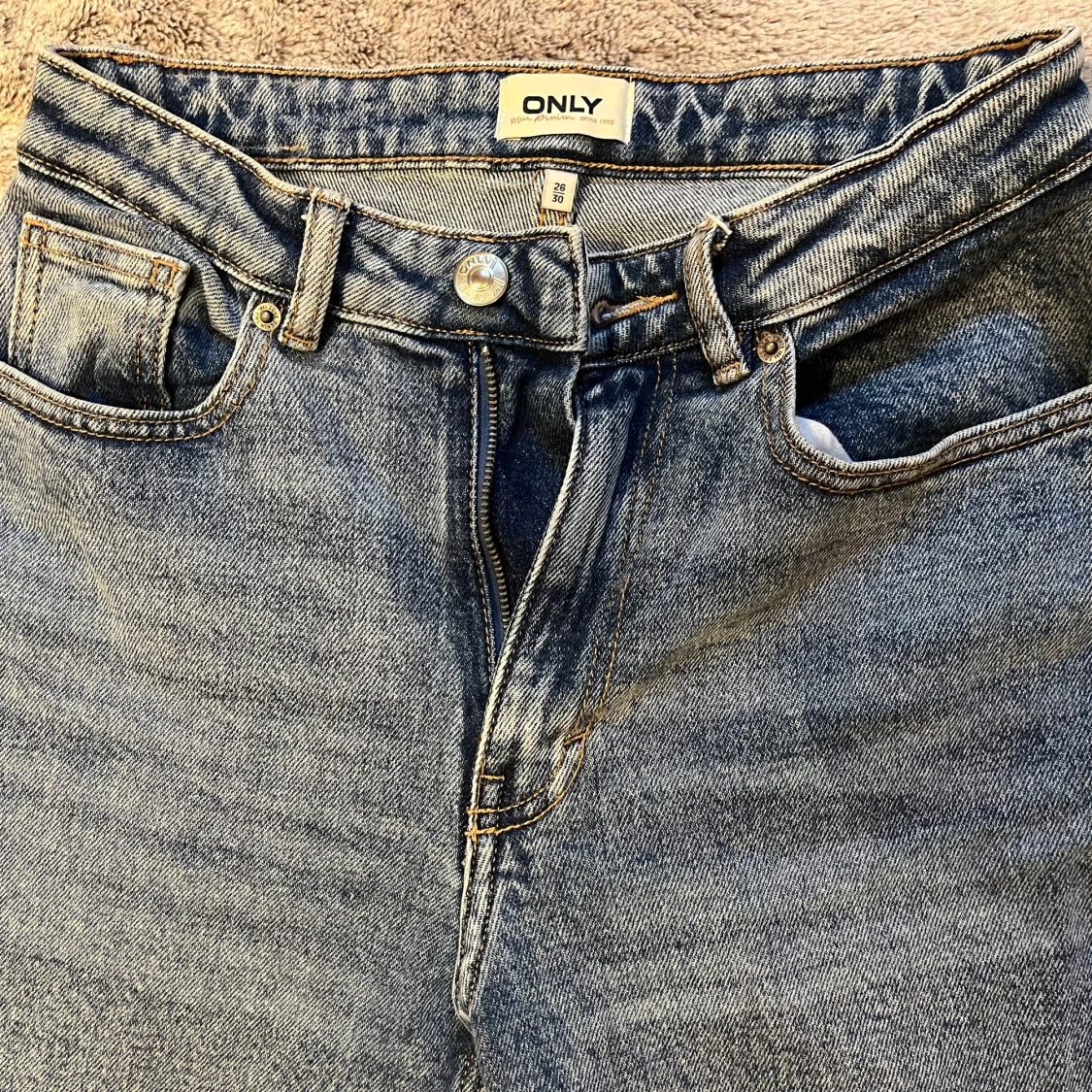 Blå raka jeans  - 4