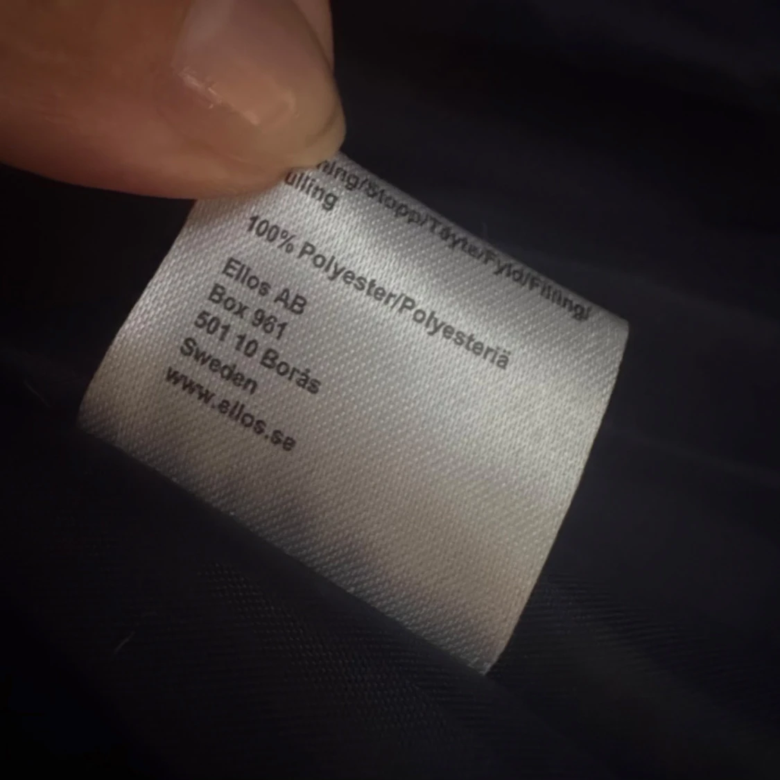 Ny. Mörkblå quiltad pufferjacka stl 34/36 - 4