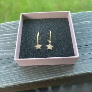 guldiga örhängen med stjärnor edblad - jag säljer dom här söta örhängerna från edblad, dom köptes för några år sedan och finns tyvärr inte kvar i butik eller på hemsidan. knappt använda då jag inte använder guld, så dom är i ett väldigt bra skick. plopparna till örhängerna följs inte med av hygieniska skäl. såklart tvättar jag rent o spritar örhängerna innan jag skickar iväg dom! skriv frågor privat och priset går även att diskutera💓