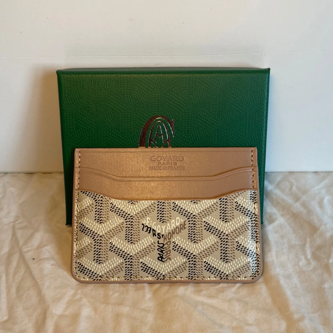 Plånbok beige läder