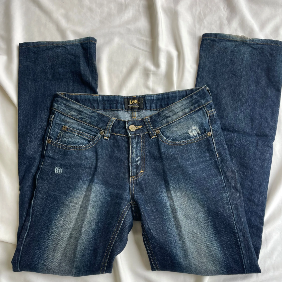 Blå raka jeans från Lee