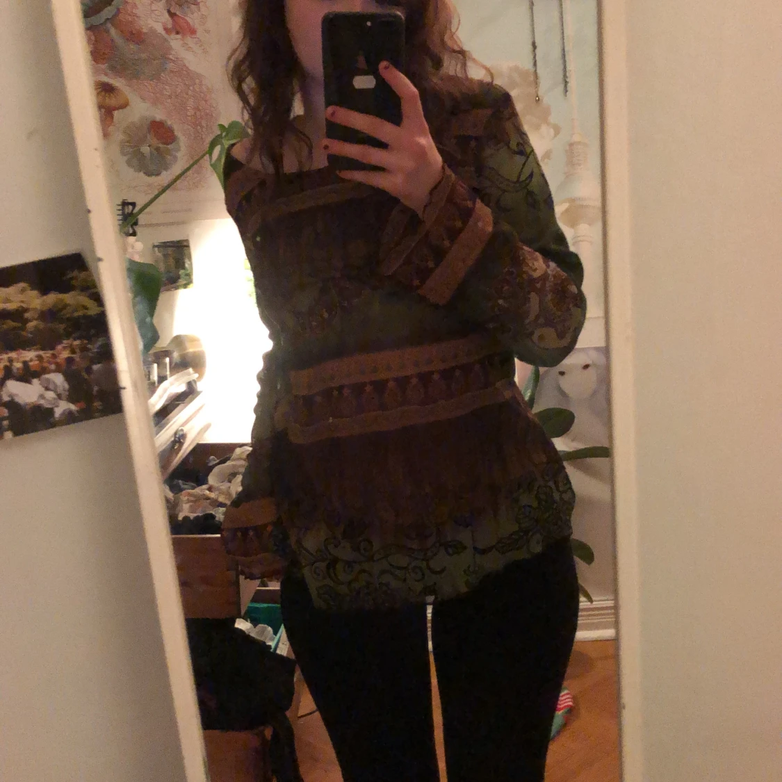 Mönstrad långärmad topp från Basic Line - 1