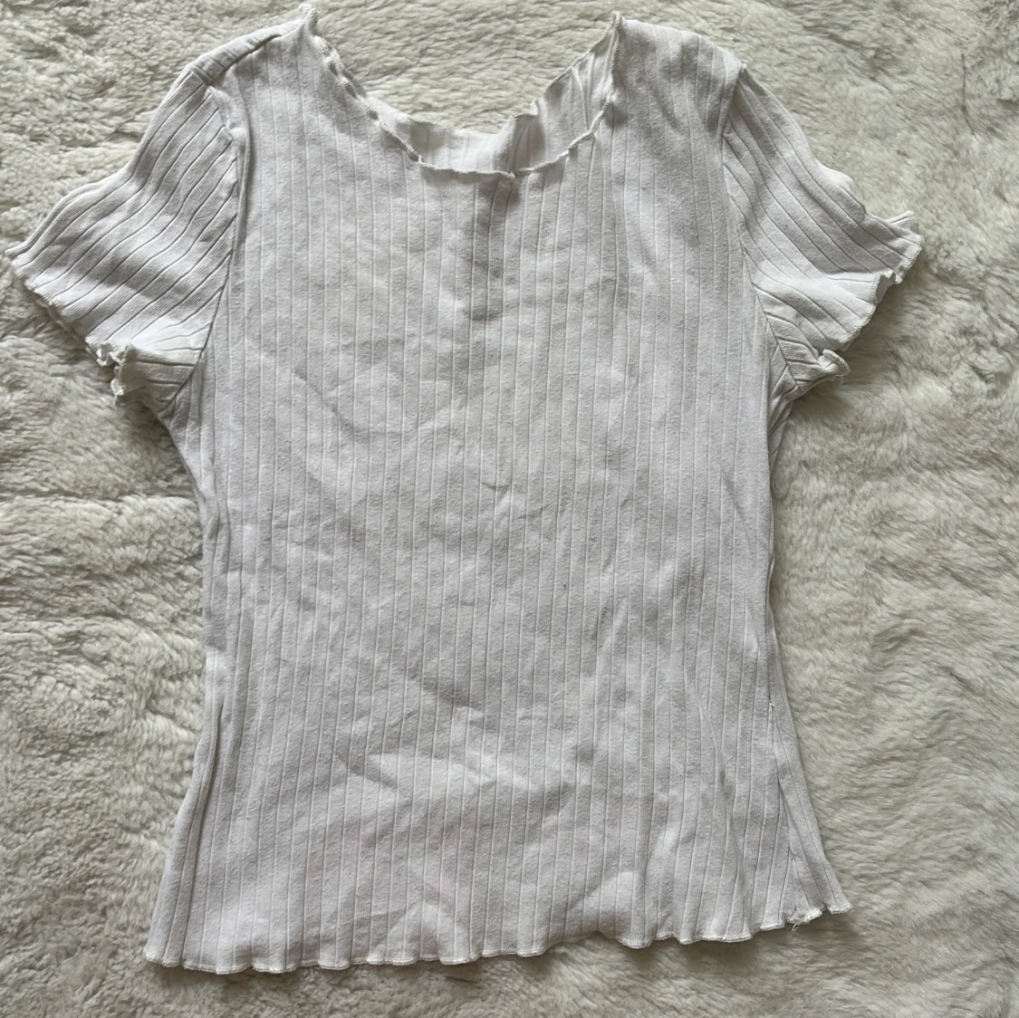 Ribbad topp i blått och vitt - 2