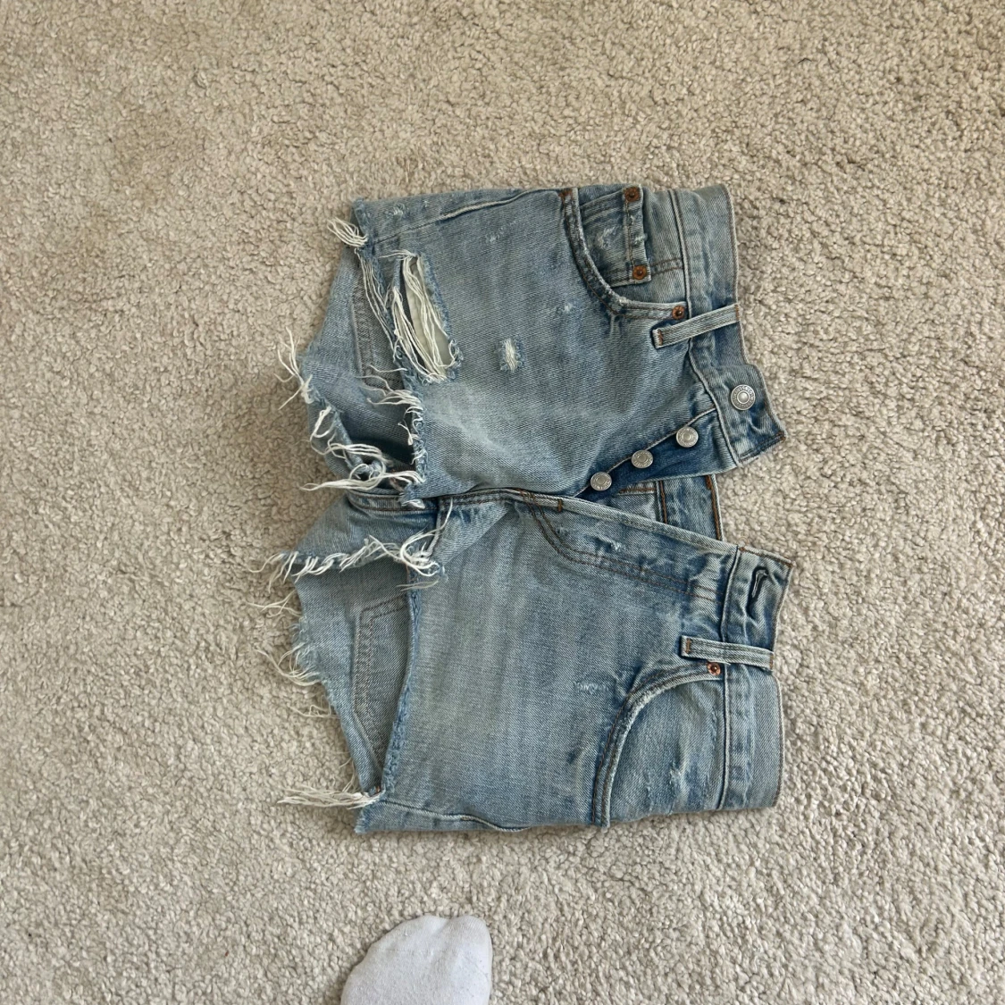 Ljusblå jeansshorts från Levi's 501 - 2