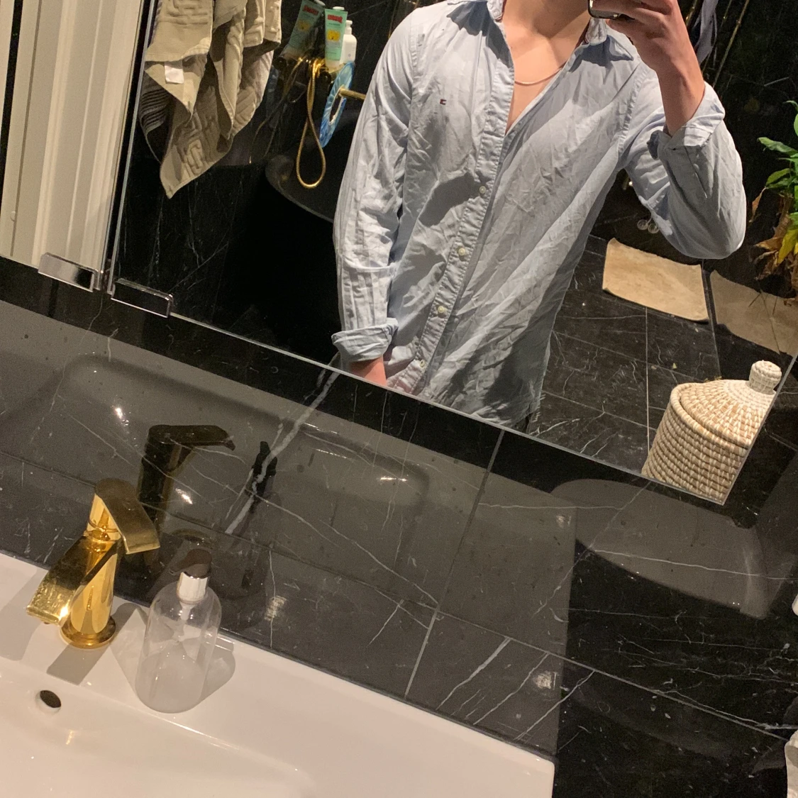 Ljusblå Tommy hilfiger skjorta