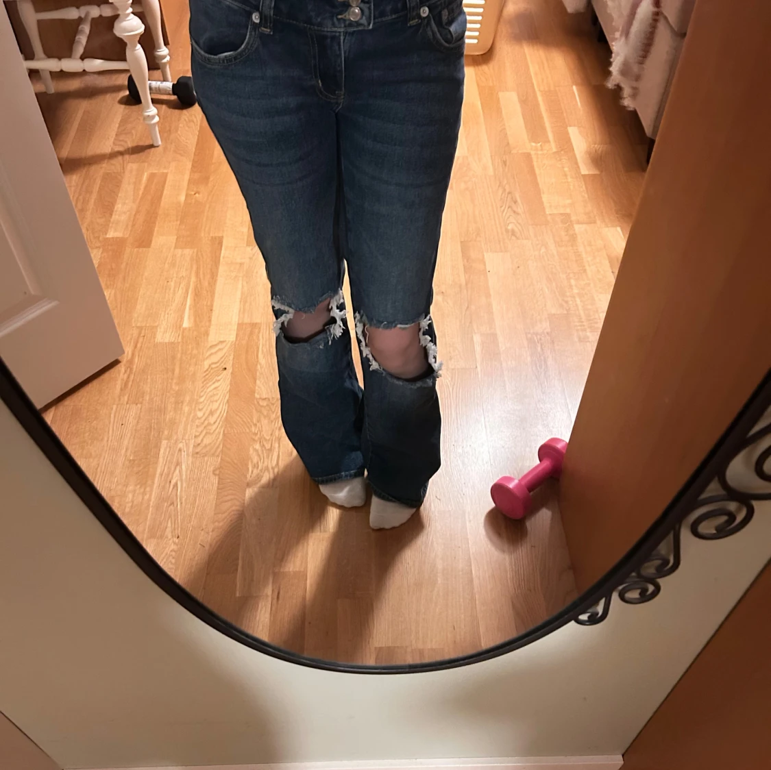 Blå bootcut jeans från lager 157