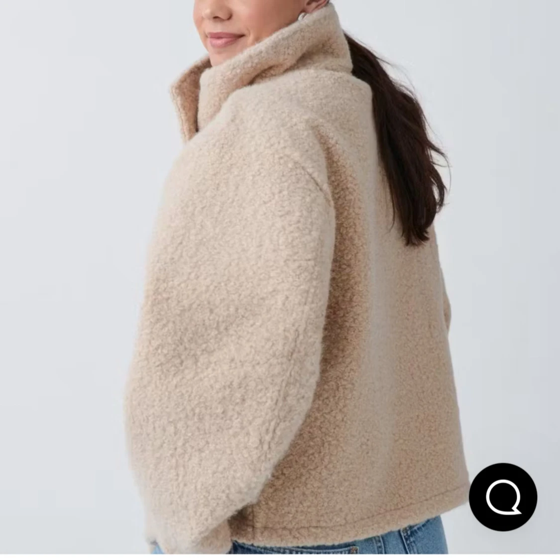 Beige teddyjacka från Gina tricot - 3