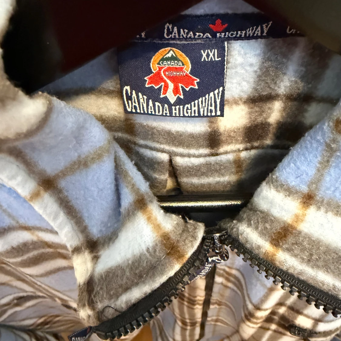 Blårutig fleecejacka Canada Highway XXL - 2