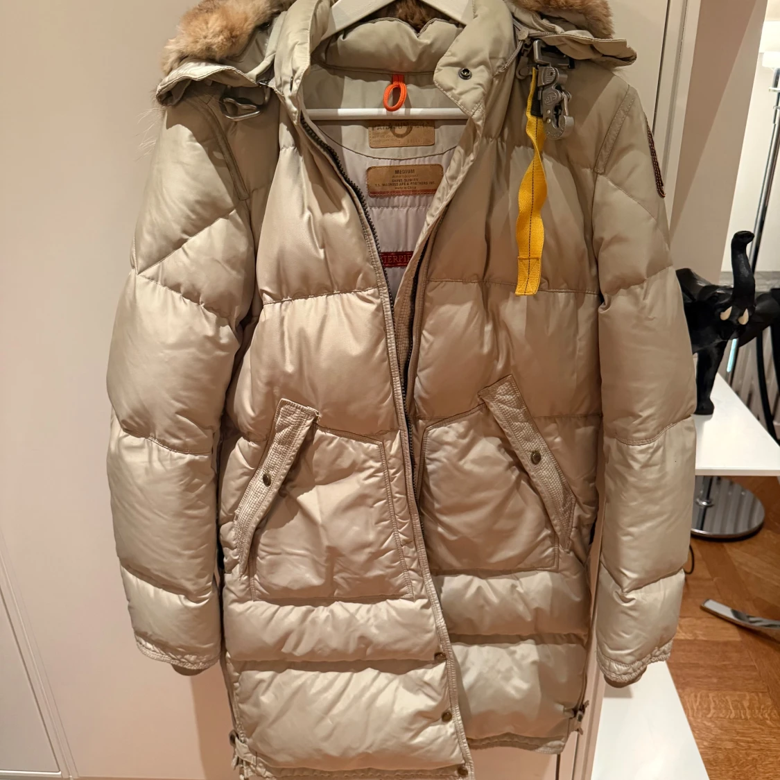 Beige lång dunjacka Parajumpers Parkas Masterpiece  - 1