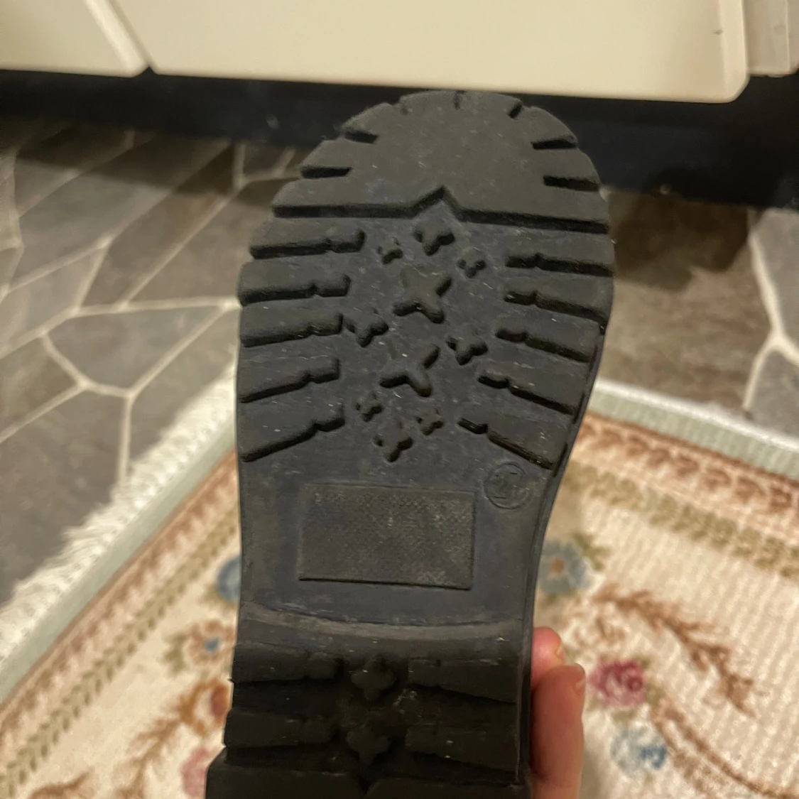 Svarta boots med snörning och stickad skaft - 4