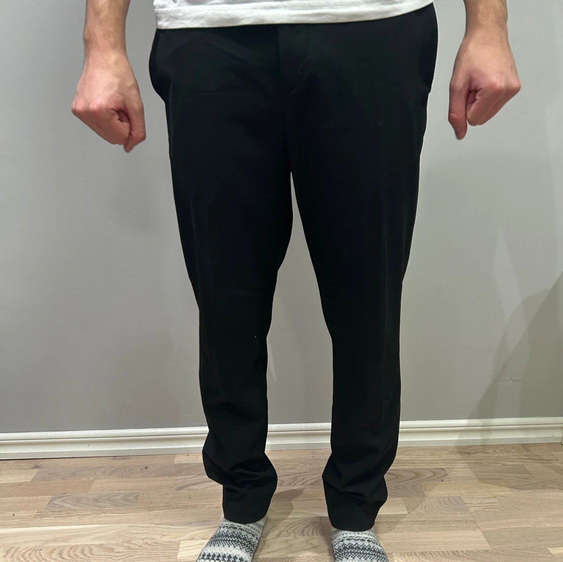 Svarta kostymbyxor H&M Slim Fit