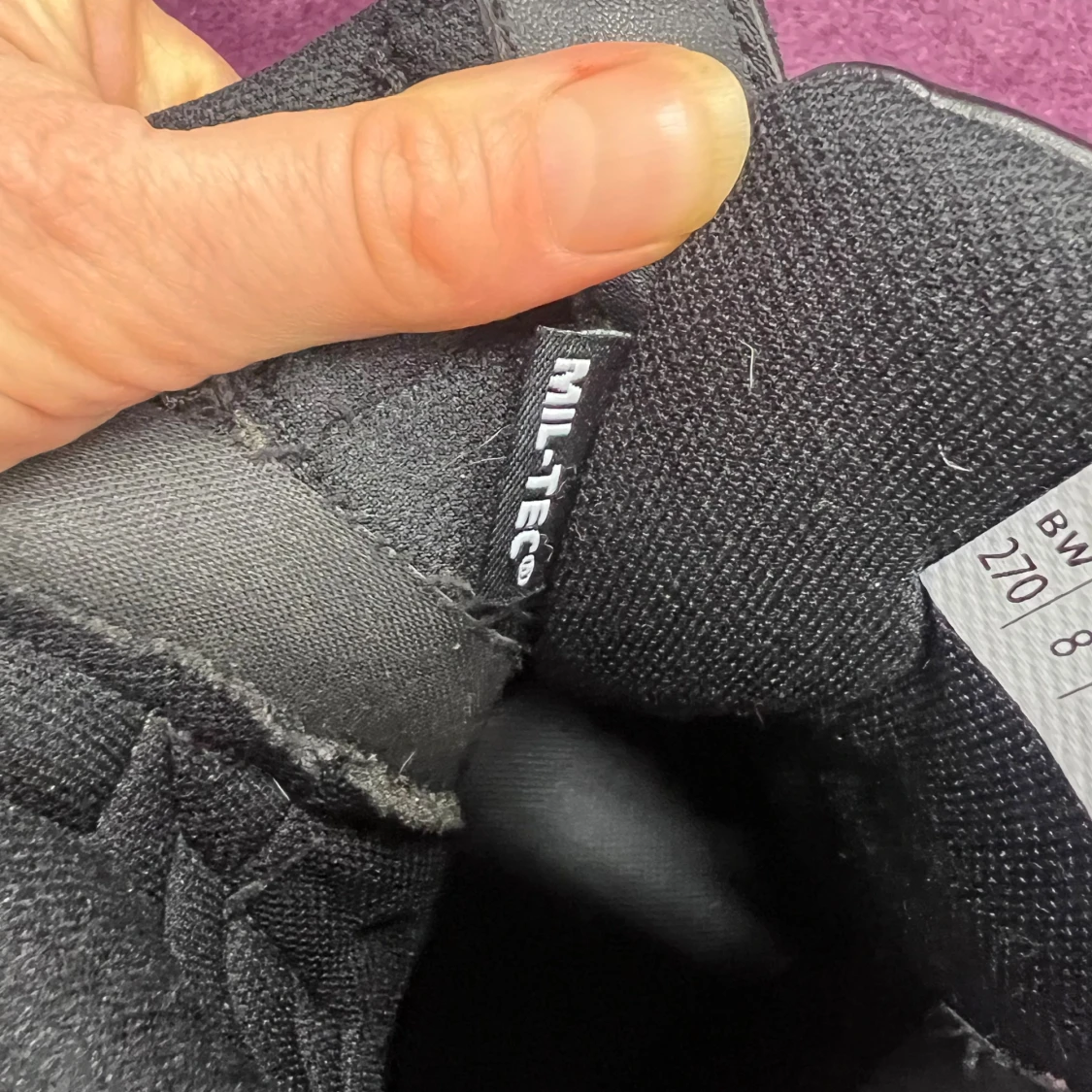 Svarta Mil-Tec kängor strl 42 - 3