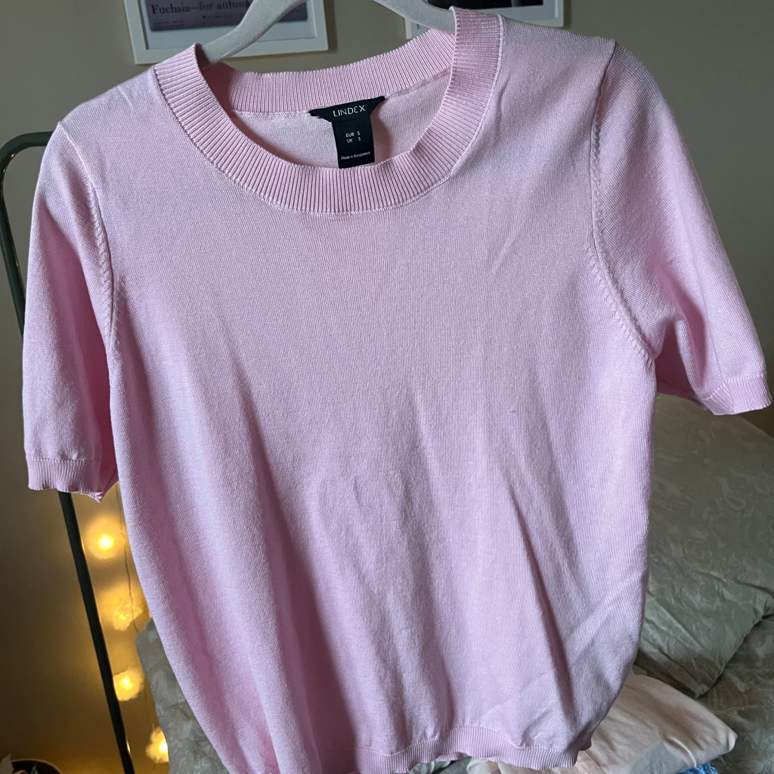 Ljusrosa stickad topp från Lindex - 2