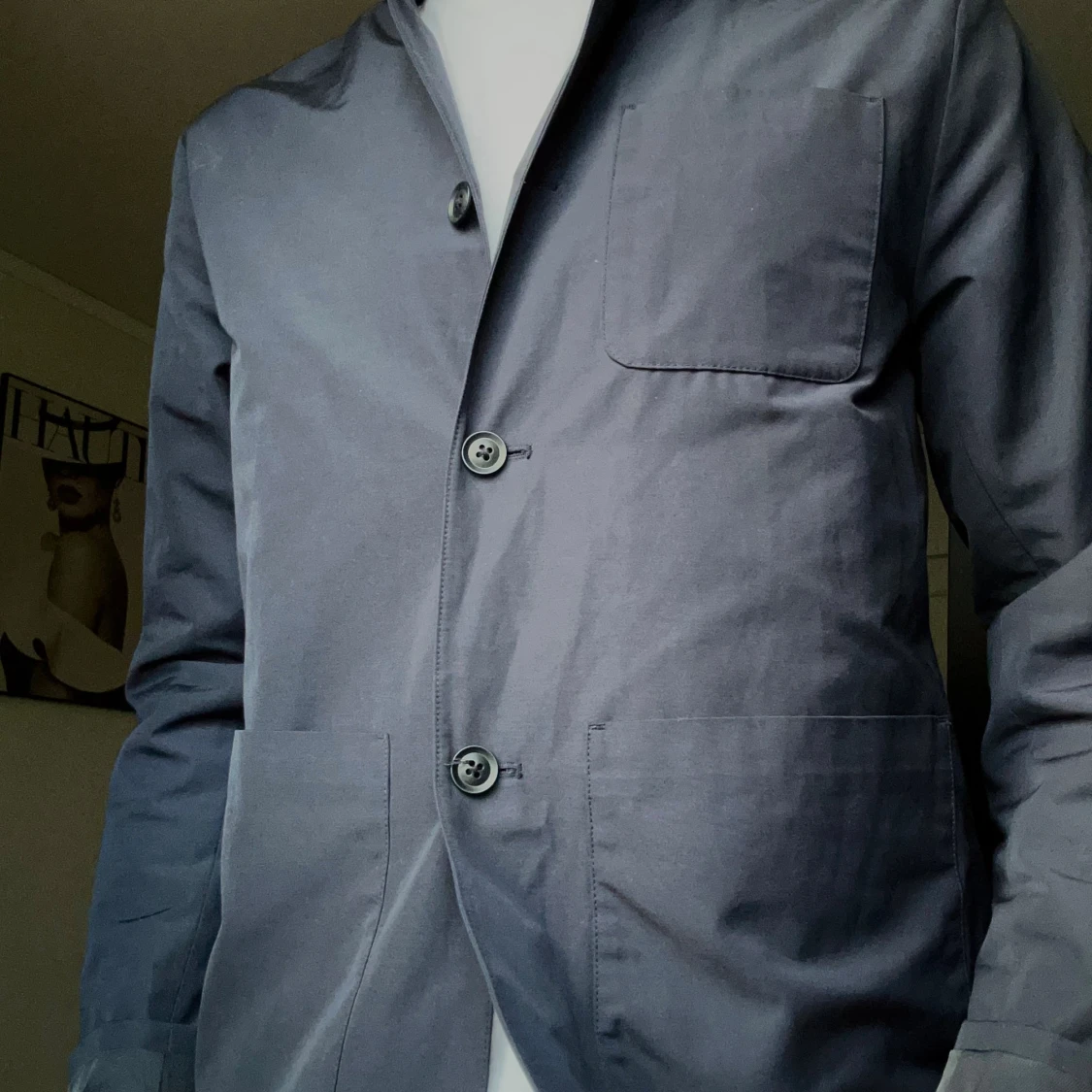 Marinblå overshirt från Bläck  - 2