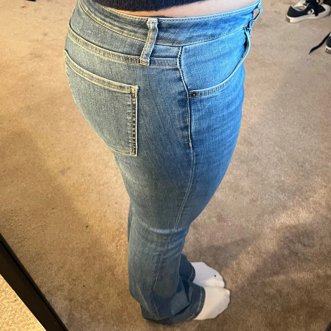 Blå bootcut jeans från Zara - 3