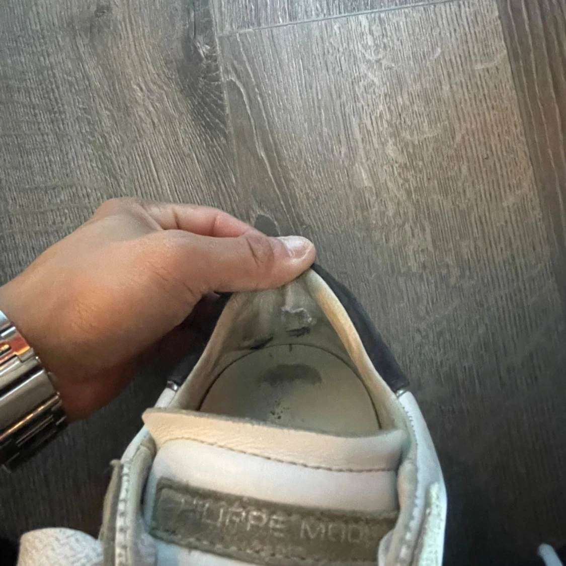 Philippe Model vita sneakers med snörning - 4