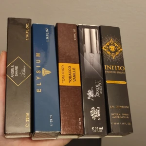 5 x 33ml Perfumes Offer - [PAXAD] Creed Absolu Aventus, Initio Oud For Greatness, Tom Ford Tobacco Vanilla, Roja Parfums Elysium, Kilian Angels Share. 33ml bottles. New!