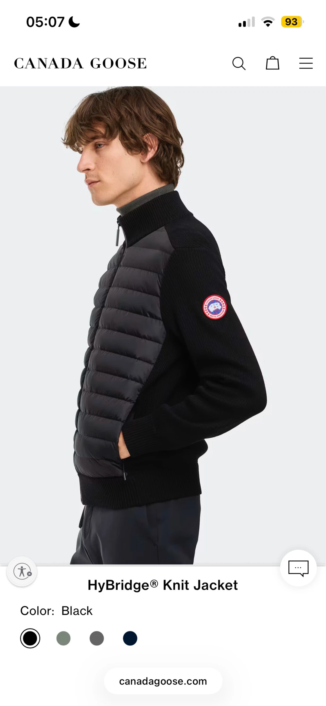 Svart HyBridge Knit Jacka från Canada Goose - 3