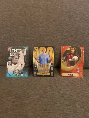 Ingen väst på bilderna - Alla är värda 200 tillsammans men säljer dom för 130 alla tre. Bilderna visar samlarkort med fotbollsspelare, inte någon väst. Inga plagg som matchar beskrivningen av en väst finns på bilderna.