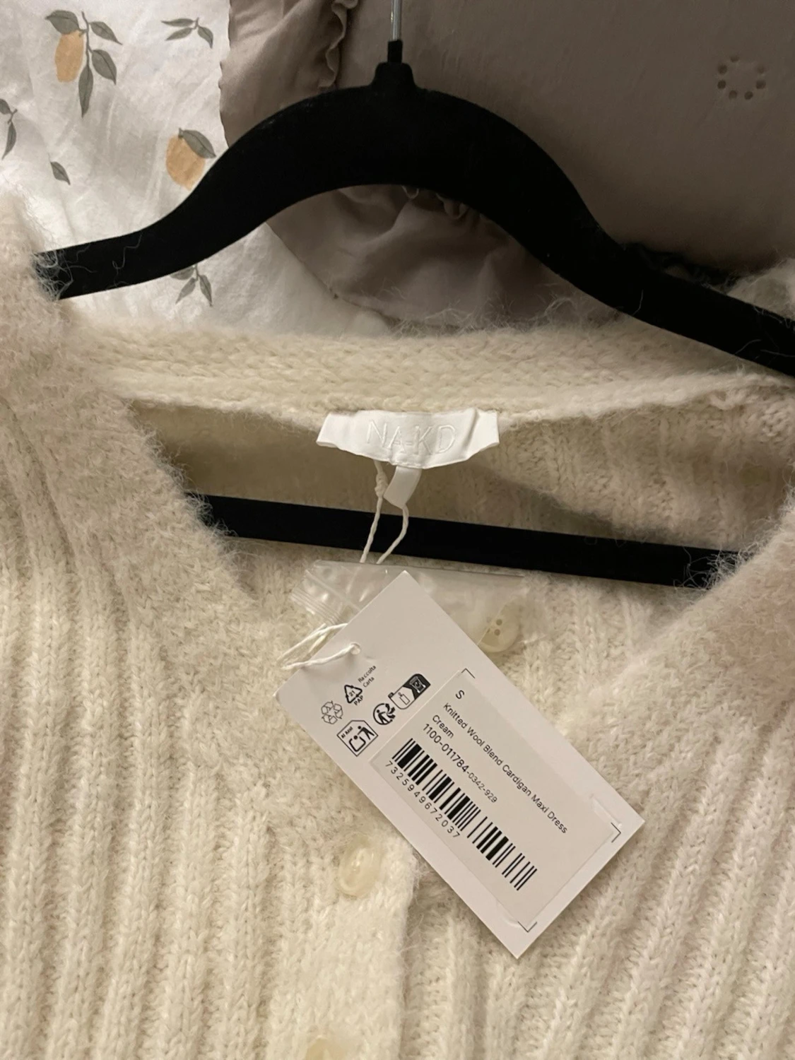 Beige stickad klänning  - 3