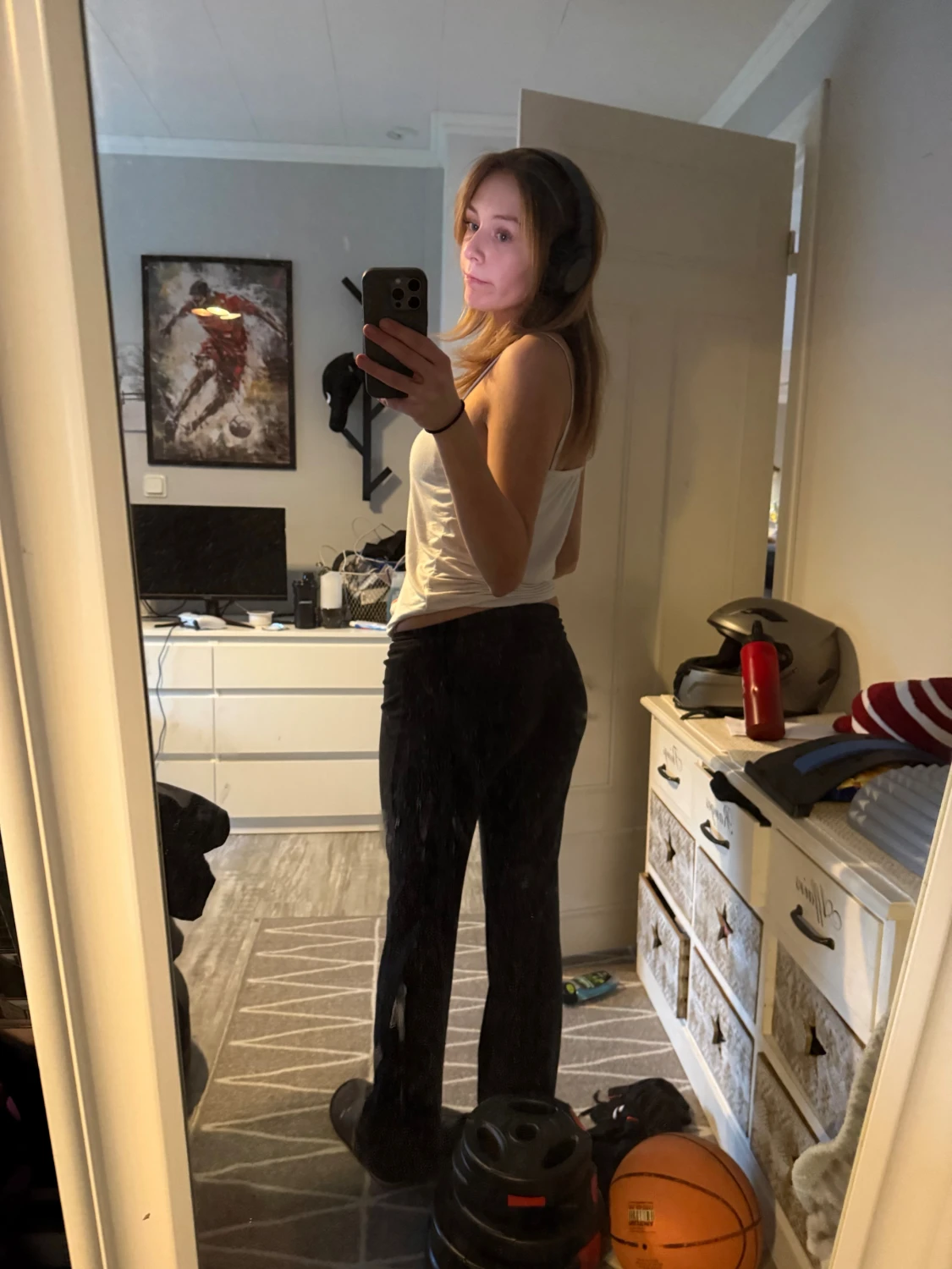 Svarta bootcut byxor med låg midja - 1