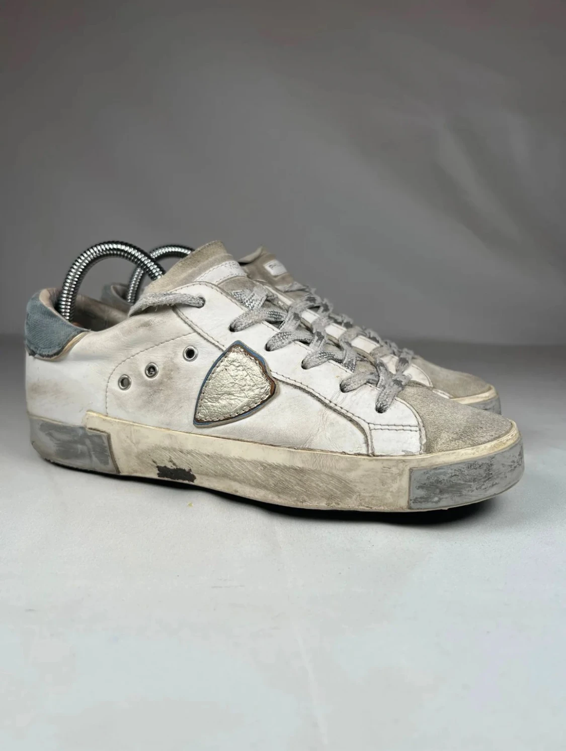 Philippe Model vita sneakers i skinn - 2