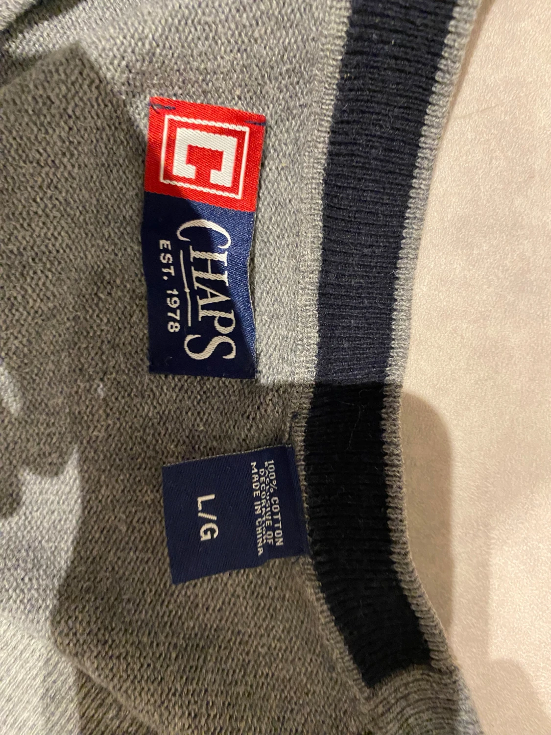 Grå cardigan med knappar från chaps by Ralph lauren - 6