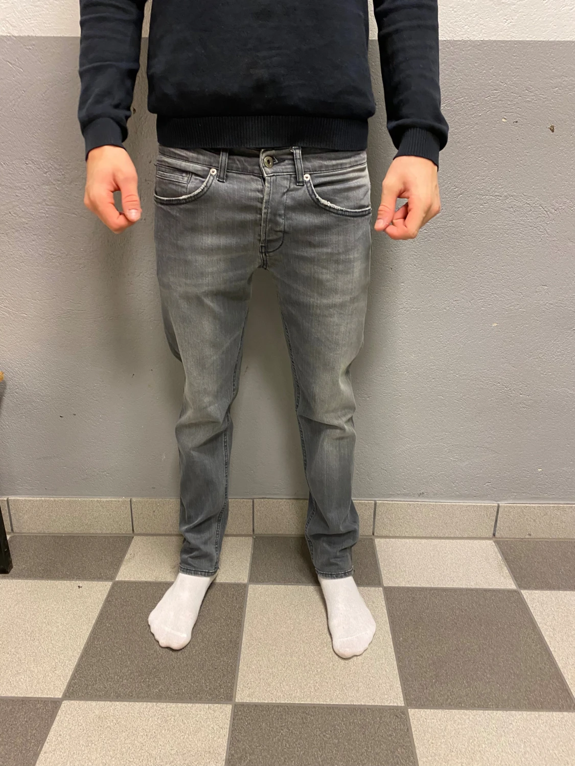 Dondup grå jeans straight fit