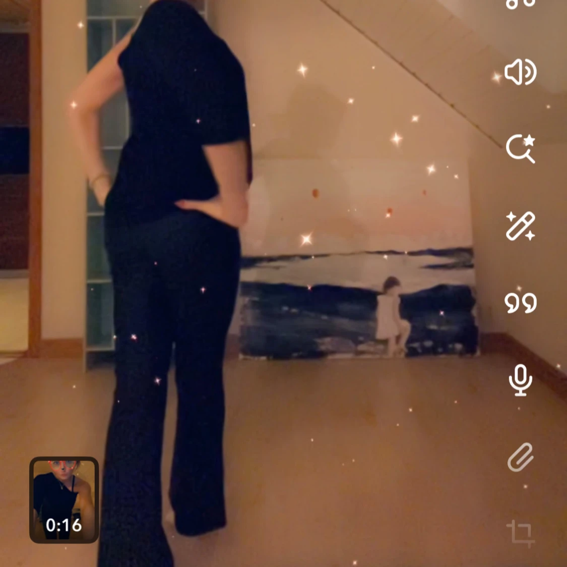 Svarta bootcut byxor i skinnimitation - 4