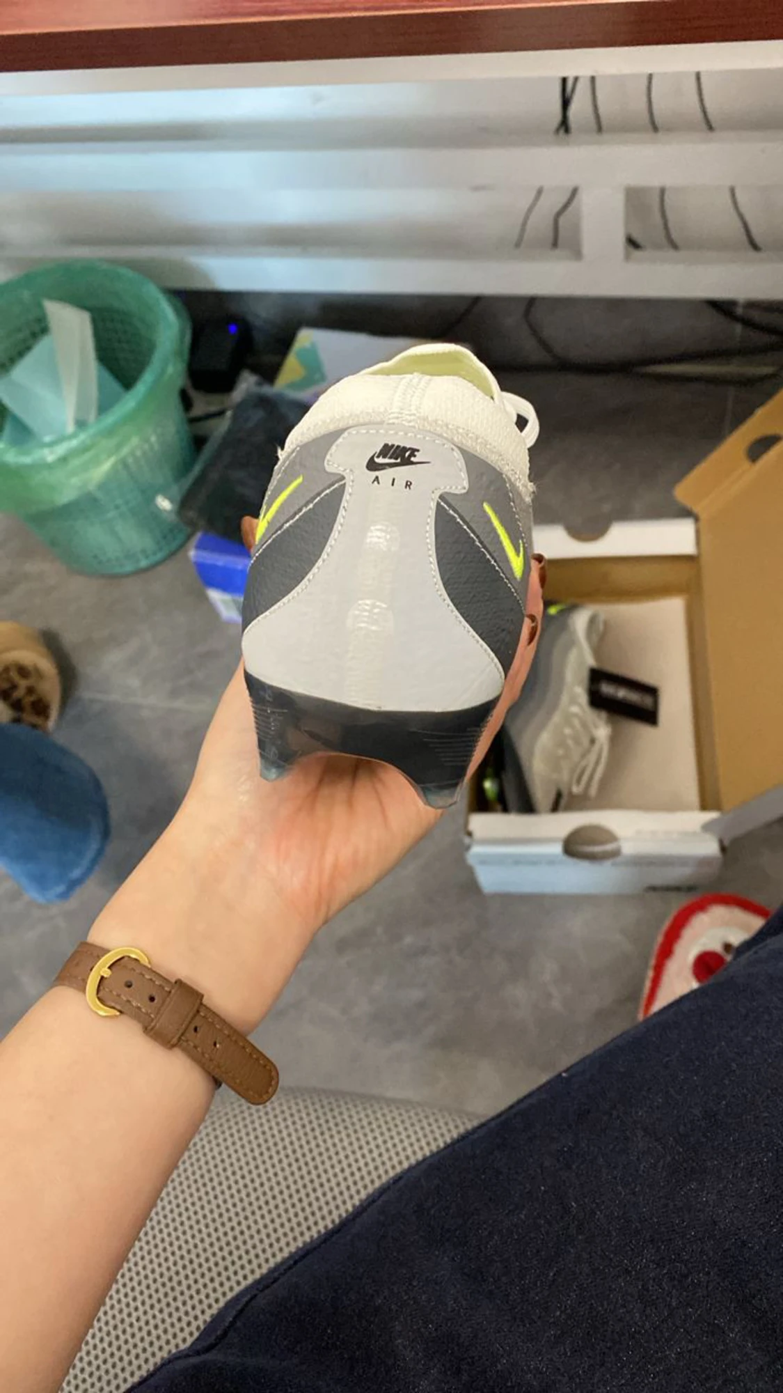 Nike Air fotbollsskor vit/grå - 2