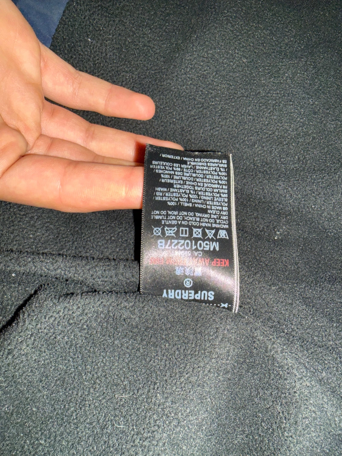 Mörkblå superdry jacka - 3