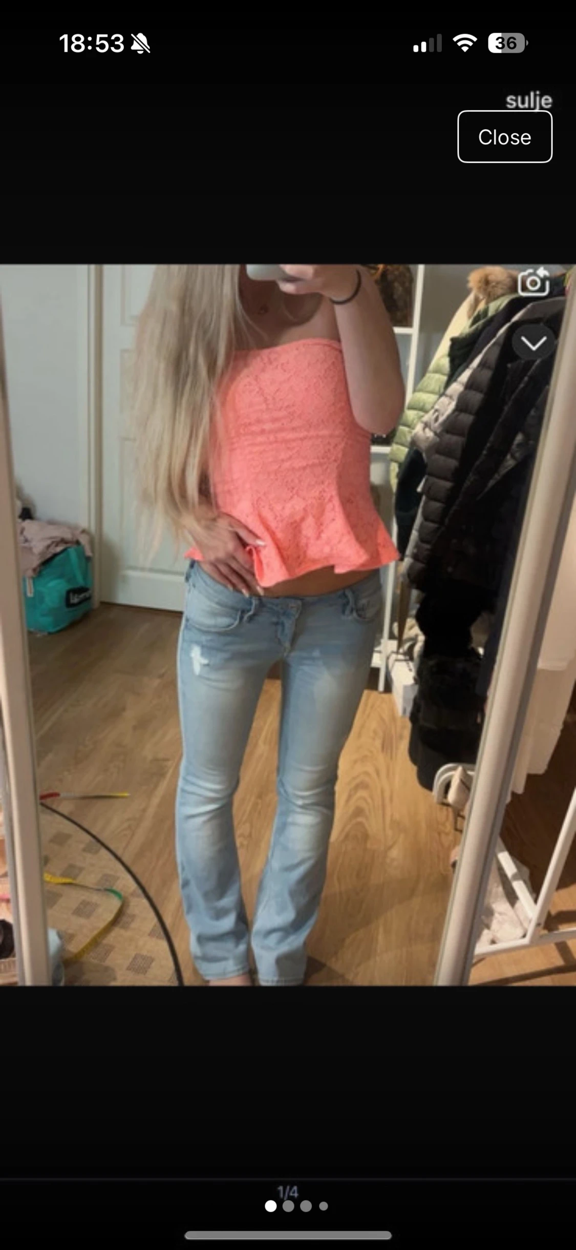 Bootcut ljusblå jeans