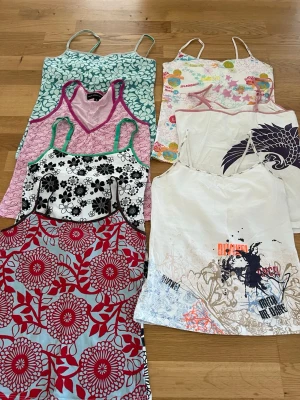 7 färgglada linne-toppar - Vissa storlek större men passar xs/s🦢