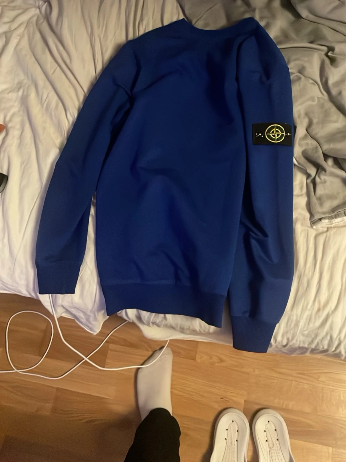 Blå Stone Island sweatshirt M - 3