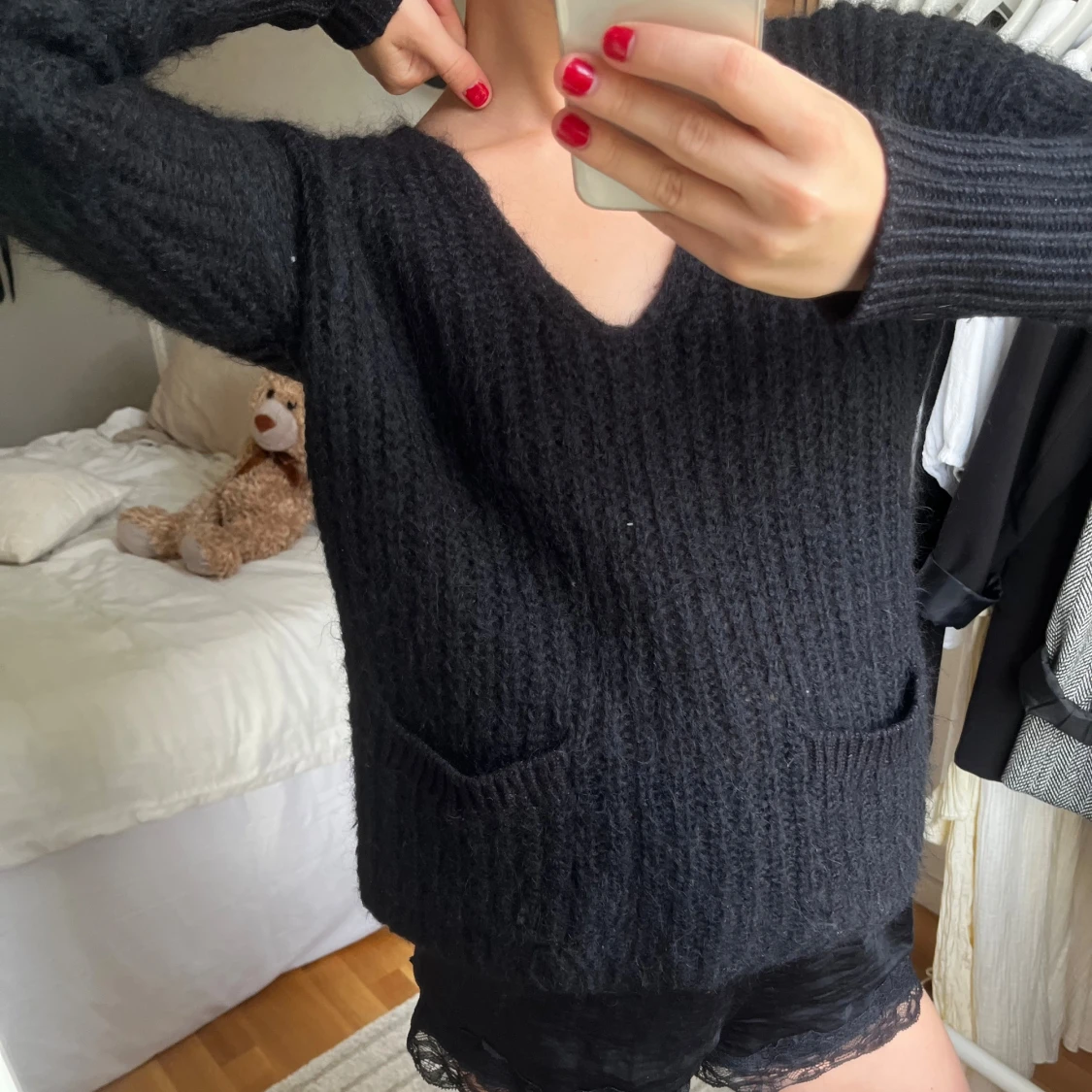 Noa noa stickad tröja med fickor - 1