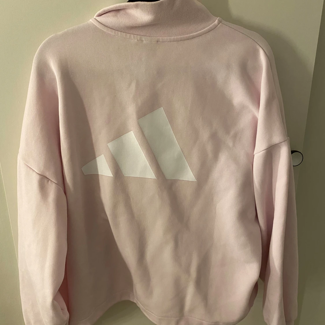 Ljusrosa Adidas half zip sweatshirt - 1