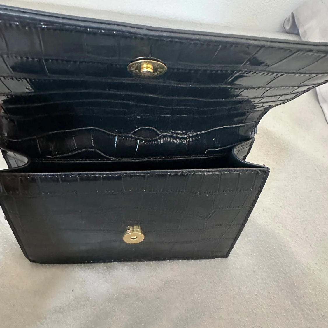 Svart axelväska med kedja - 2