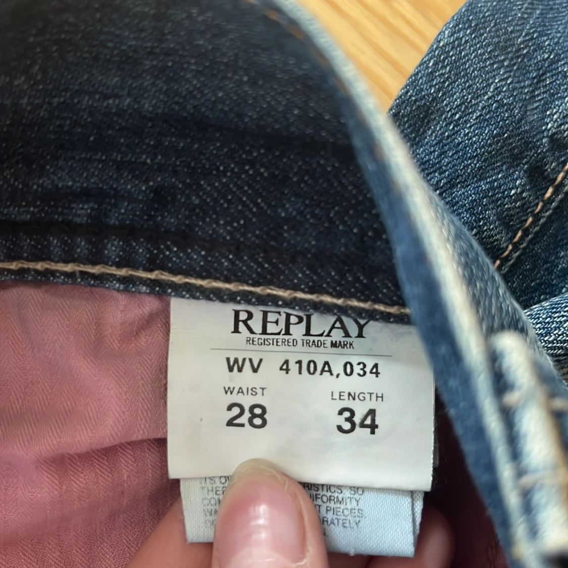 Blå bootcut jeans från Replay W28 L34 - 3