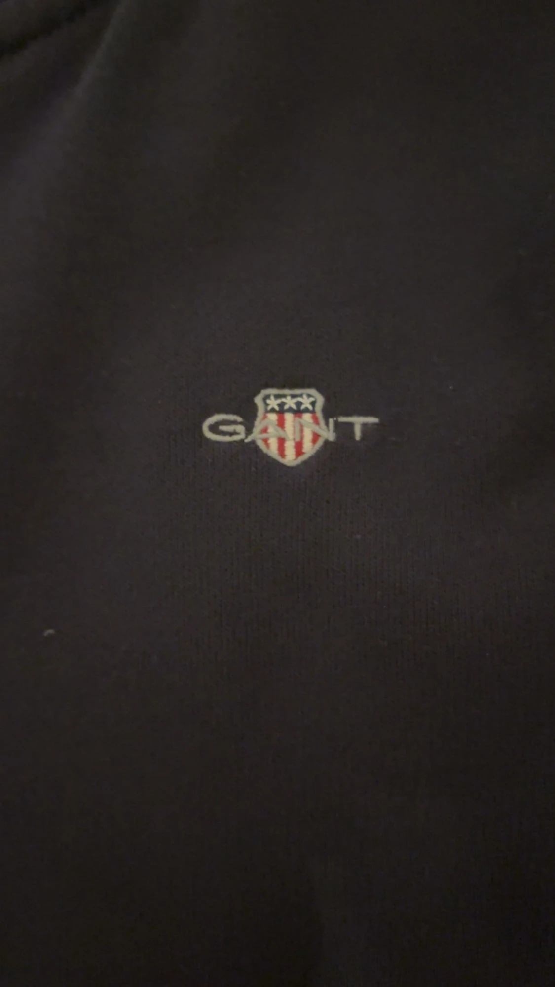 Navy blue hoodie från GANT med dragkedja - 3