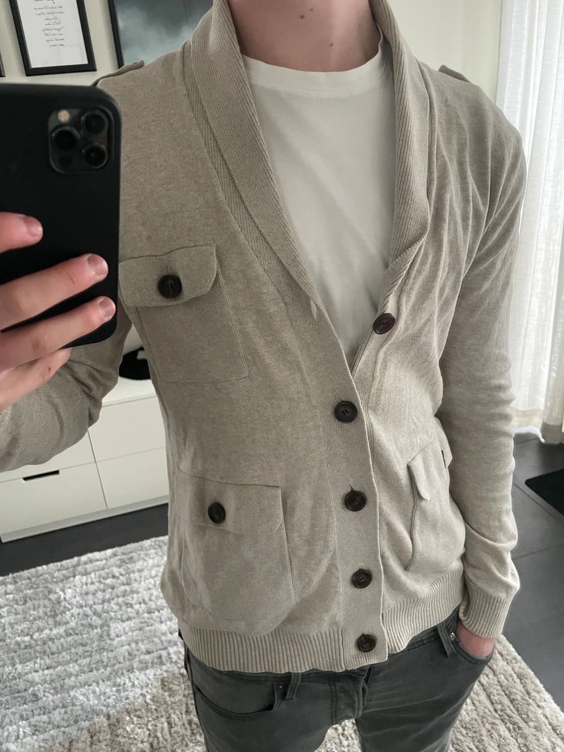 Beige kofta från H&M  - 2