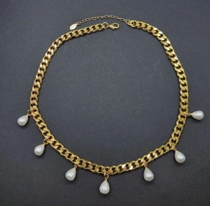 Handgjort halsband  - Rostfritt stål.  Kedjetjocklek-8mm 