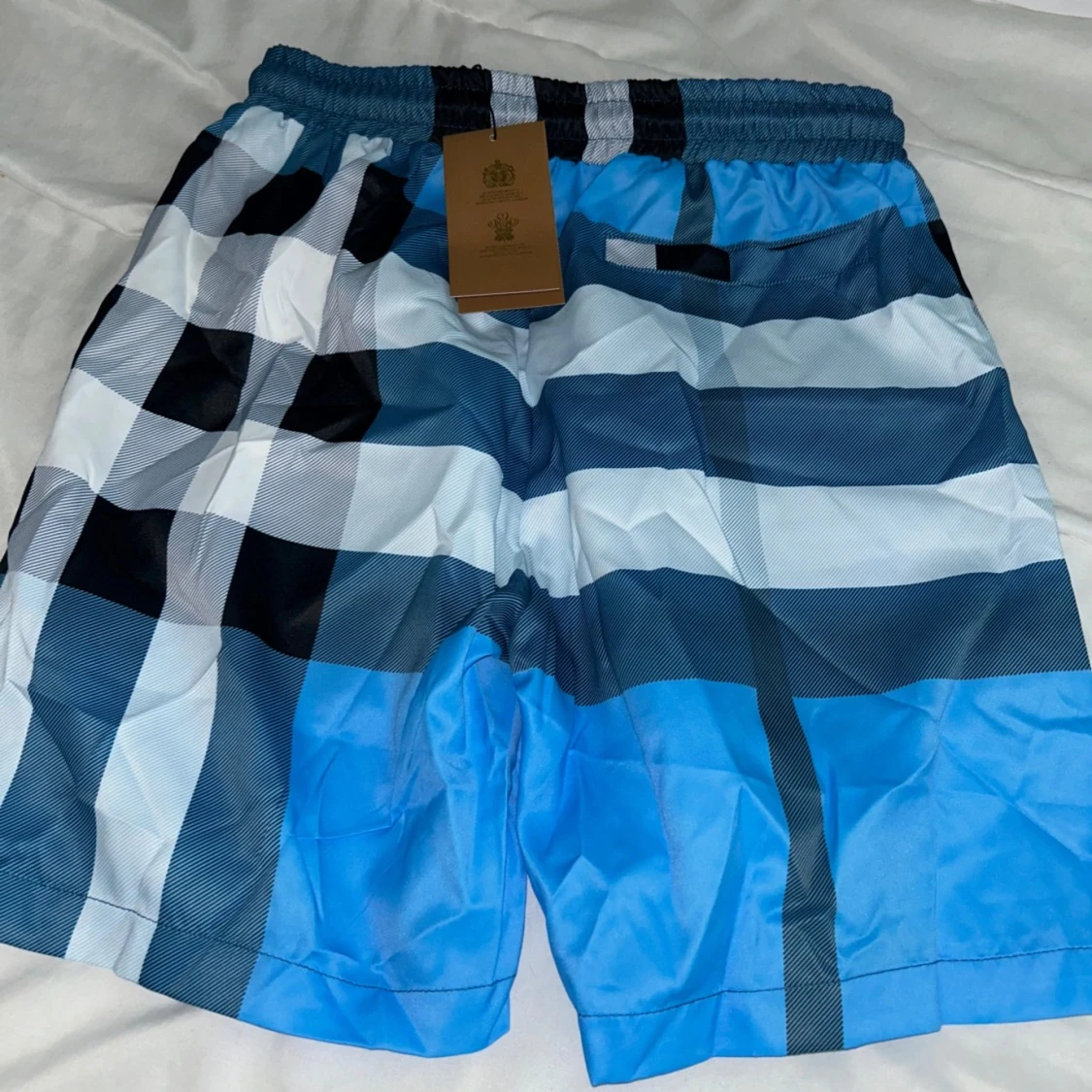 Blårutiga badshorts från Burberry - 2