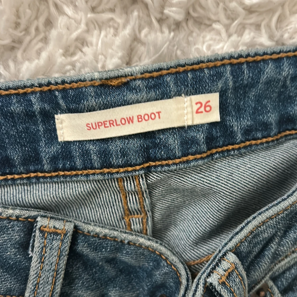 Blå Superlow Bootcut jeans, storlek 26 - 1