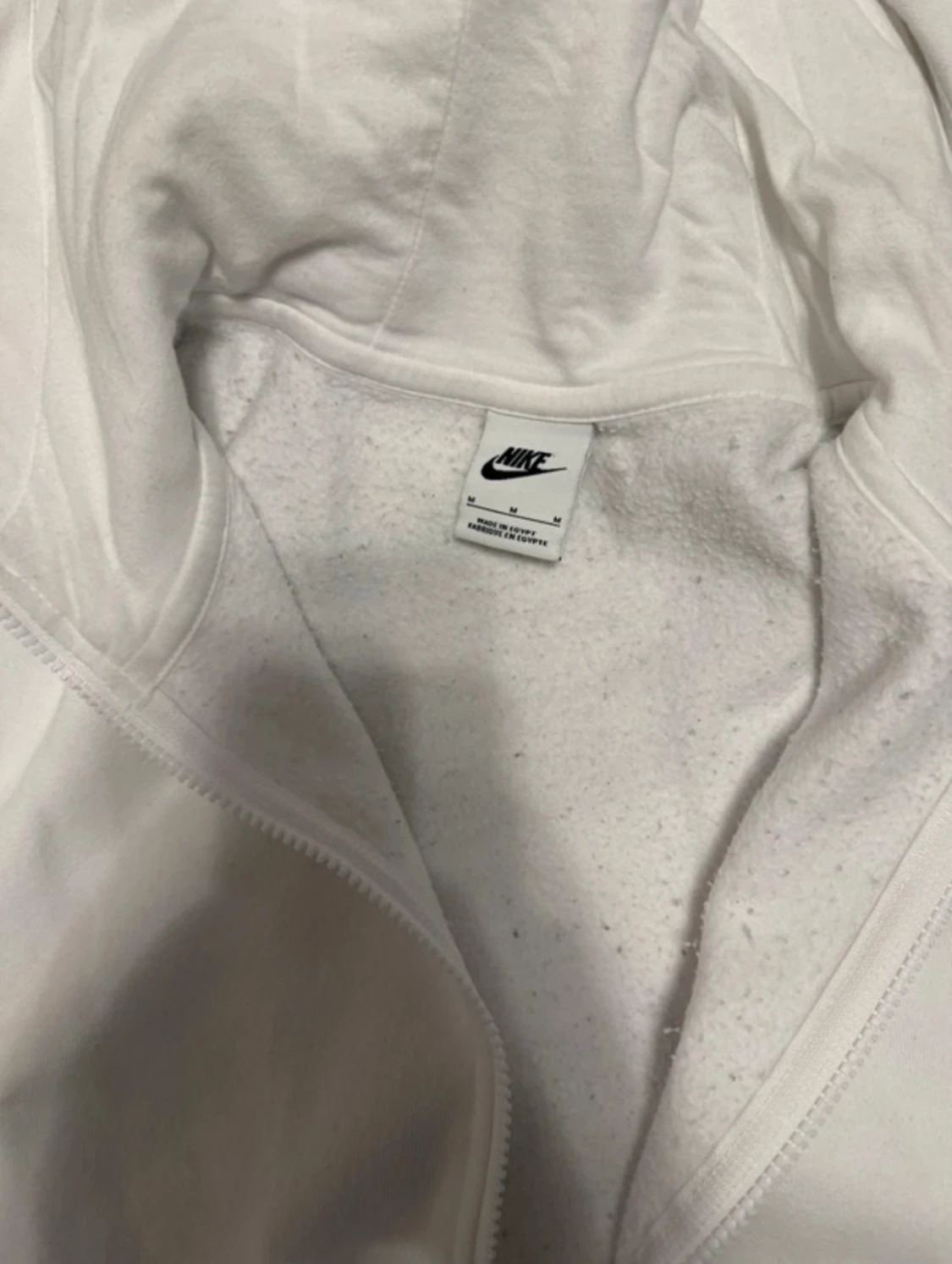 Vit hoodie från Nike med dragkedja - 1