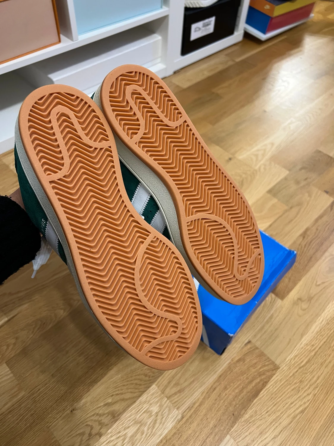 Adidas Campus gröna sneakers mocka - 2